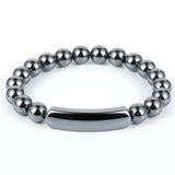 Bracelet Hématite En Perles Effet Miroir pour Homme - Mon Bracelet Homme
