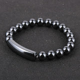Bracelet Hématite En Perles Effet Miroir pour Homme - Mon Bracelet Homme