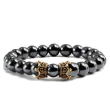 Bracelet Hématite Noire Jameson pour Homme en Perles