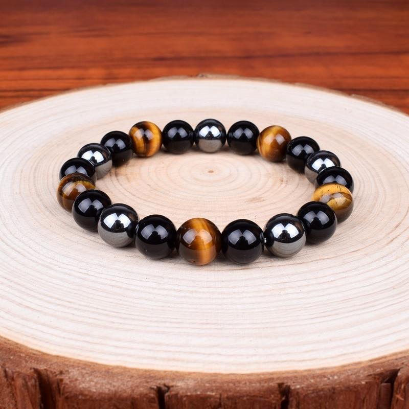 Bracelet Hématite Oeil de Tigre pour Homme en Perles - Mon Bracelet Homme