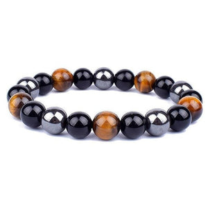 Bracelet Hématite Oeil de Tigre pour Homme en Perles - Mon Bracelet Homme