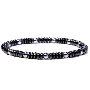 Bracelet Hématite Pierre Naturelle 4Mm Forrest pour Homme en Perles - Mon Bracelet Homme