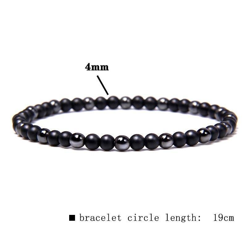 Bracelet Hématite Pierre Naturelle 4Mm Forrest pour Homme en Perles - Mon Bracelet Homme