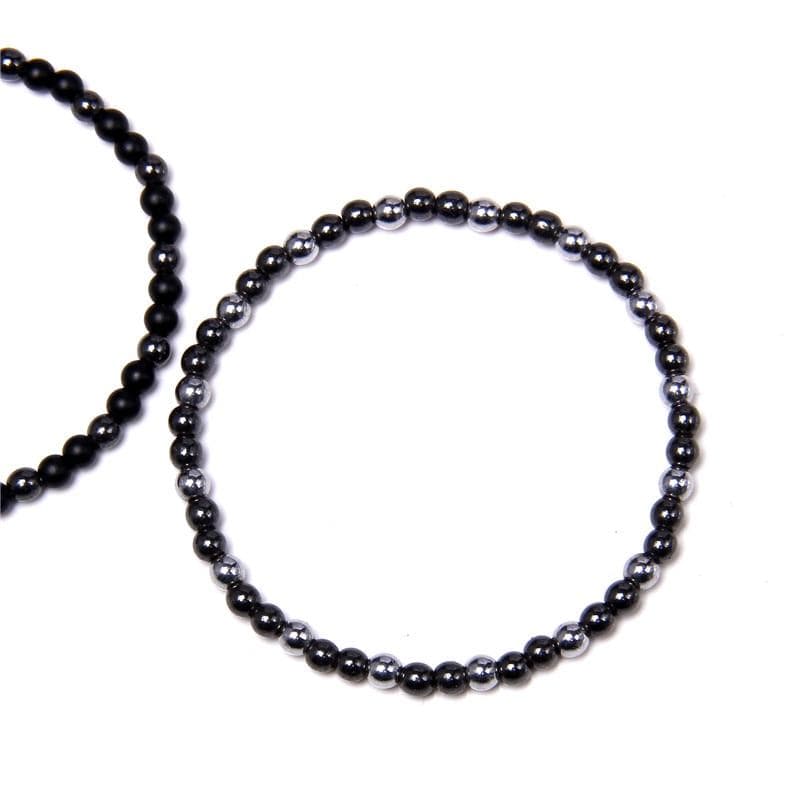 Bracelet Hématite Pierre Naturelle 4Mm Forrest pour Homme en Perles - Mon Bracelet Homme