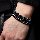 Bracelet Hématite Pierre Naturelle 4Mm Forrest pour Homme en Perles - Mon Bracelet Homme