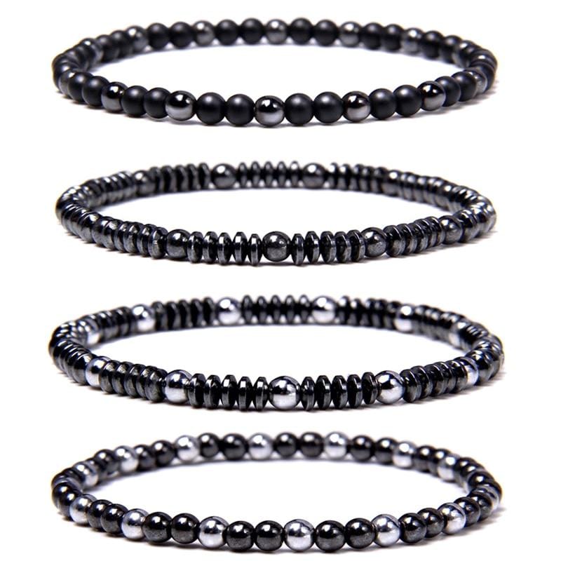 Bracelet Hématite Pierre Naturelle 4Mm Forrest pour Homme en Perles - Mon Bracelet Homme