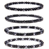 Bracelet Hématite Pierre Naturelle 4Mm Forrest pour Homme en Perles - Mon Bracelet Homme