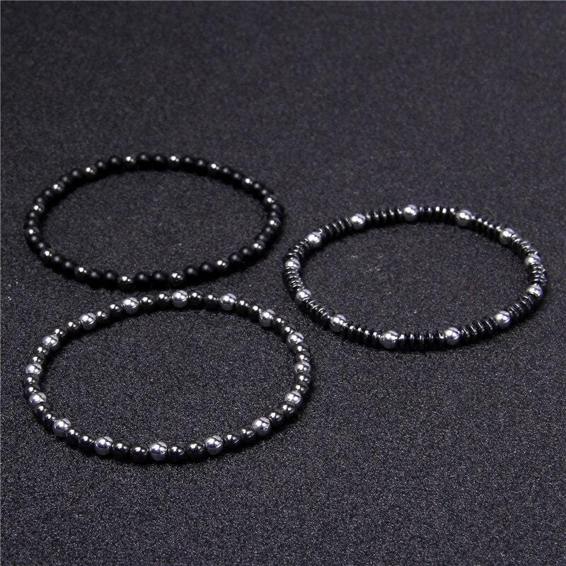 Bracelet Hématite Pierre Naturelle 4Mm Forrest pour Homme en Perles - Mon Bracelet Homme