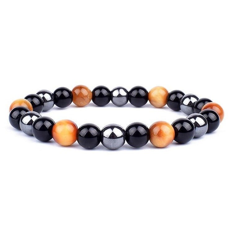 Bracelet Hématite Véritable Caleb pour Homme en Perles - Mon Bracelet Homme