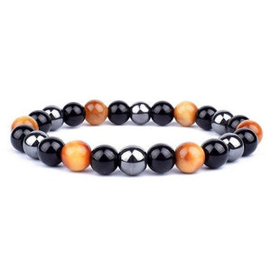 Bracelet Hématite Véritable Caleb pour Homme en Perles - Mon Bracelet Homme