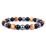 Bracelet Hématite Véritable Caleb pour Homme en Perles