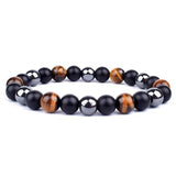 Bracelet Hématite Véritable Jovanni pour Homme en Perles