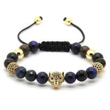 Bracelet Homme Bleu Luxe en Perle