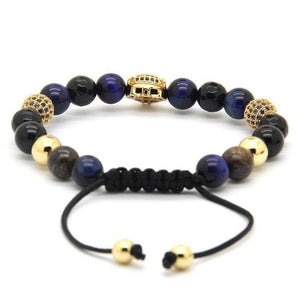 Bracelet Homme Bleu Luxe en Perle - Mon Bracelet Homme