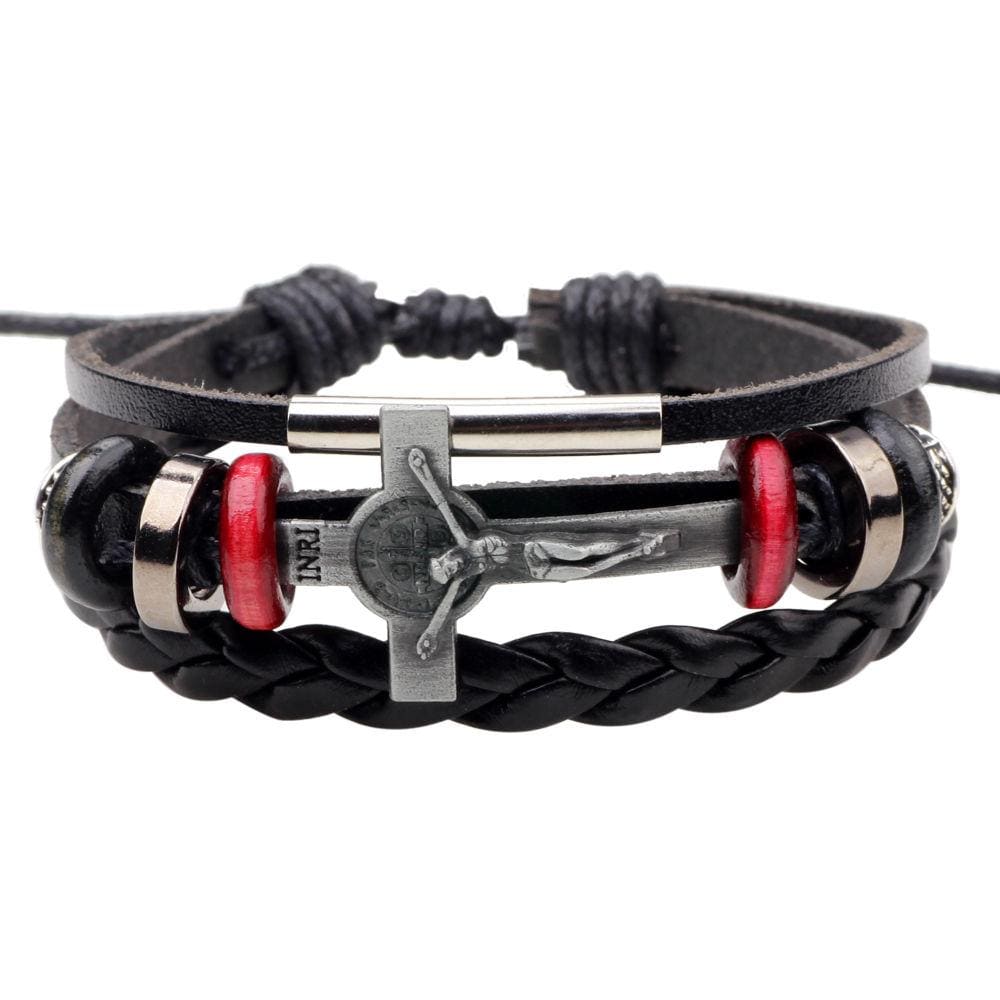 Bracelet Homme Croix Dorée Crucifix - Mon Bracelet Homme