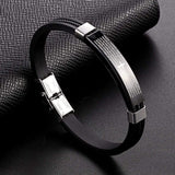 Bracelet Homme Croix et Bible Catholique en Silicone - Mon Bracelet Homme