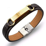 Bracelet Homme Croix et Bible en Cuir