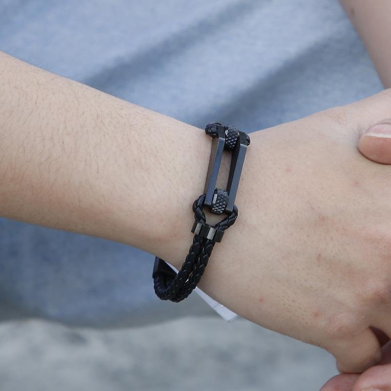 Bracelet Homme Cuir Tressé Luxe - Mon Bracelet Homme