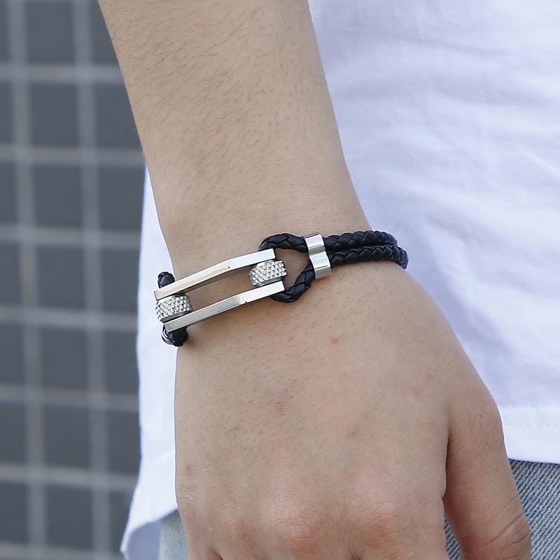 Bracelet Homme Cuir Tressé Luxe - Mon Bracelet Homme