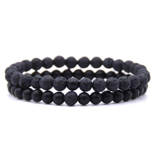 Bracelet Homme Fines Pierre de Lave en Perle - Mon Bracelet Homme