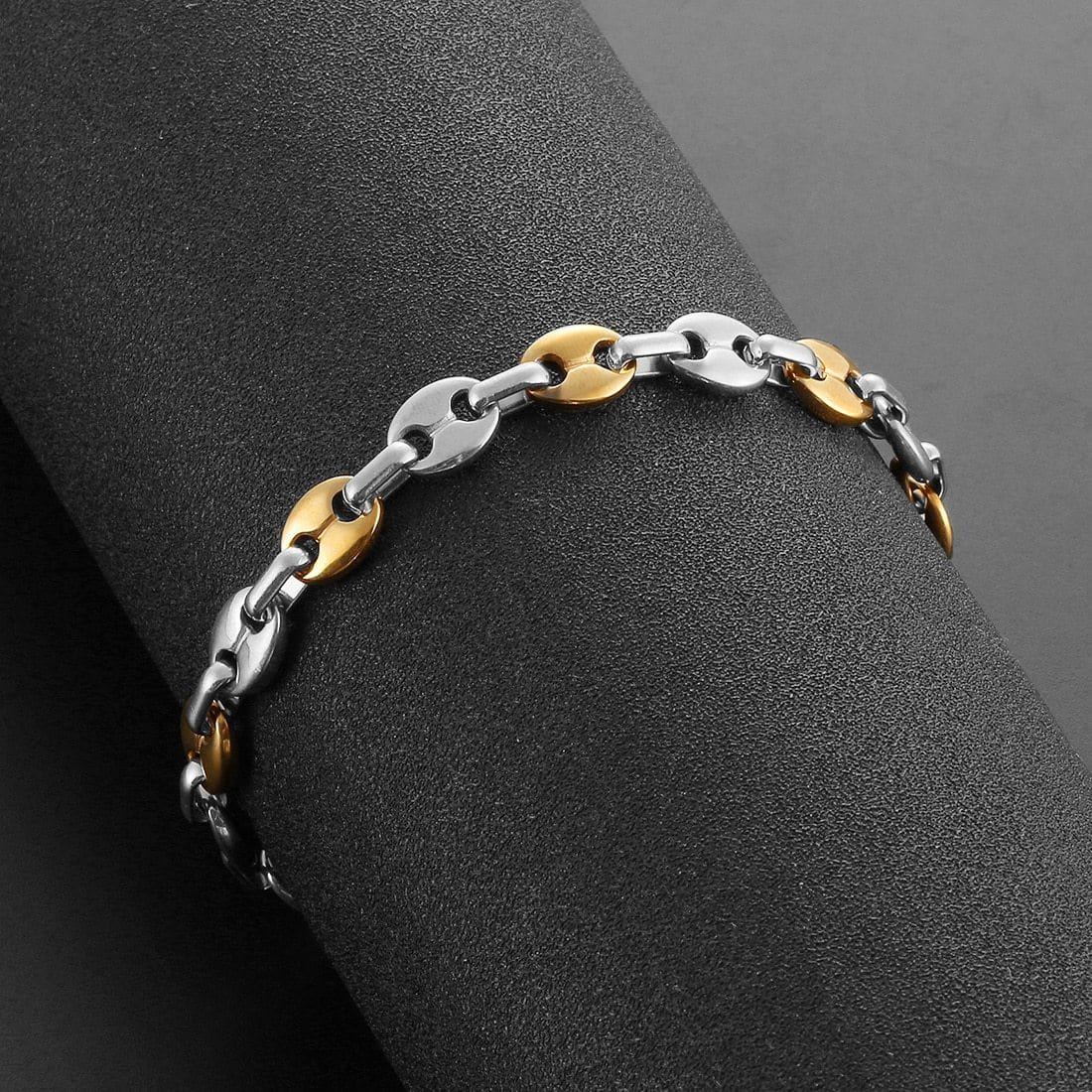 Bracelet Homme Grain de Café Acier - Mon Bracelet Homme