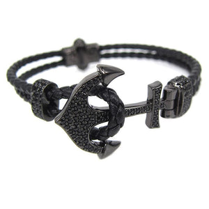 Bracelet Homme Luxe Ancre - Mon Bracelet Homme