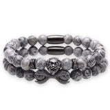 Bracelet Homme Luxe Perle en Pierre