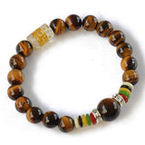Bracelet Homme Oeil de Tigre Bon Karma en Perle