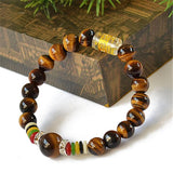 Bracelet Homme Oeil de Tigre Bon Karma en Perle - Mon Bracelet Homme