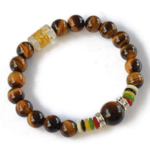 Bracelet Homme Oeil de Tigre Bon Karma en Perle - Mon Bracelet Homme