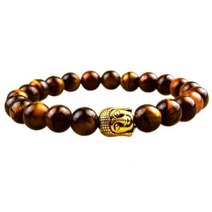 Bracelet Homme Oeil de Tigre Bouddhiste en Perle - Mon Bracelet Homme