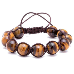 Bracelet Homme Oeil de Tigre Grosses Perles - Mon Bracelet Homme