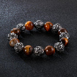 Bracelet Homme Oeil de Tigre Mantra Symbole en Perle - Mon Bracelet Homme