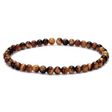 Bracelet Homme Oeil de Tigre Perles Fines de 4mm - Mon Bracelet Homme