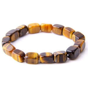 Bracelet Homme Oeil de Tigre Perles Rectangulaires en Perle - Mon Bracelet Homme