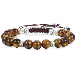 Bracelet Homme Oeil de Tigre Réglable en Perle - Mon Bracelet Homme