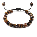 Bracelet Homme Oeil de Tigre Style Shamballa en Perle