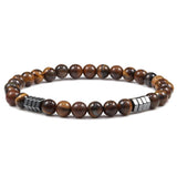 Bracelet Homme Oeil de Tigre Tendance en Perle