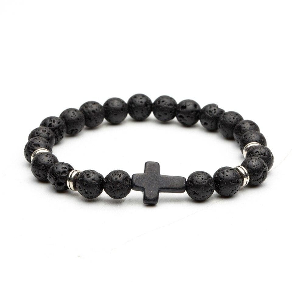 Bracelet Homme Perle et Croix - Mon Bracelet Homme