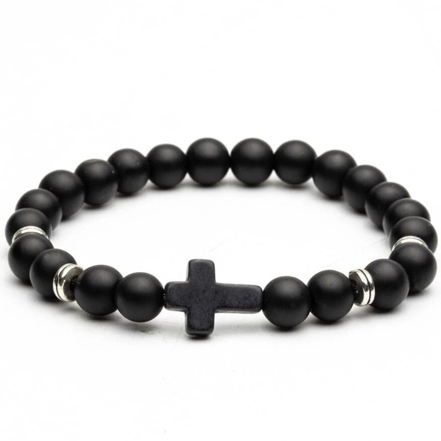 Bracelet Homme Perle et Croix - Mon Bracelet Homme