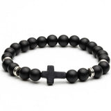 Bracelet Homme Perle et Croix