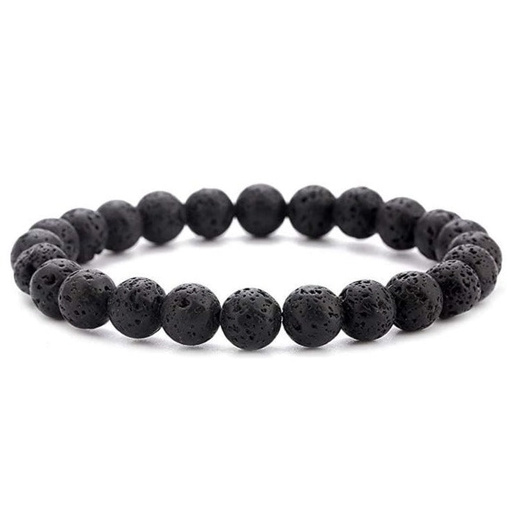 Bracelet Homme Pierre de Lave 6/8mm en Perle - Mon Bracelet Homme