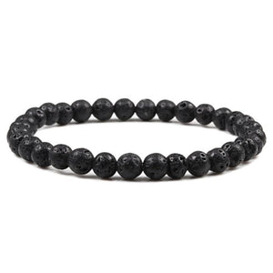 Bracelet Homme Pierre de Lave 6/8mm en Perle - Mon Bracelet Homme