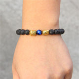 Bracelet Homme Pierre de Lave Bouddhiste en Perle - Mon Bracelet Homme