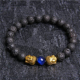 Bracelet Homme Pierre de Lave Bouddhiste en Perle - Mon Bracelet Homme