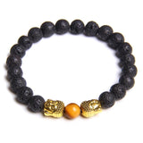 Bracelet Homme Pierre de Lave Bouddhiste en Perle - Mon Bracelet Homme