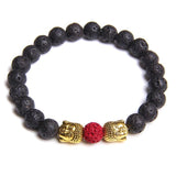 Bracelet Homme Pierre de Lave Bouddhiste en Perle - Mon Bracelet Homme