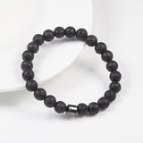 Bracelet Homme Pierre de Lave et Hématite en Perle - Mon Bracelet Homme