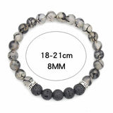 Bracelet Homme Pierre de Lave Extensible en Perle - Mon Bracelet Homme