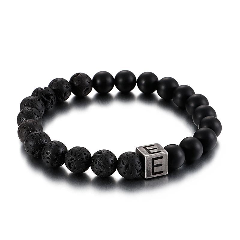 Bracelet Homme Pierre de Lave Personnalisé en Perle - Mon Bracelet Homme